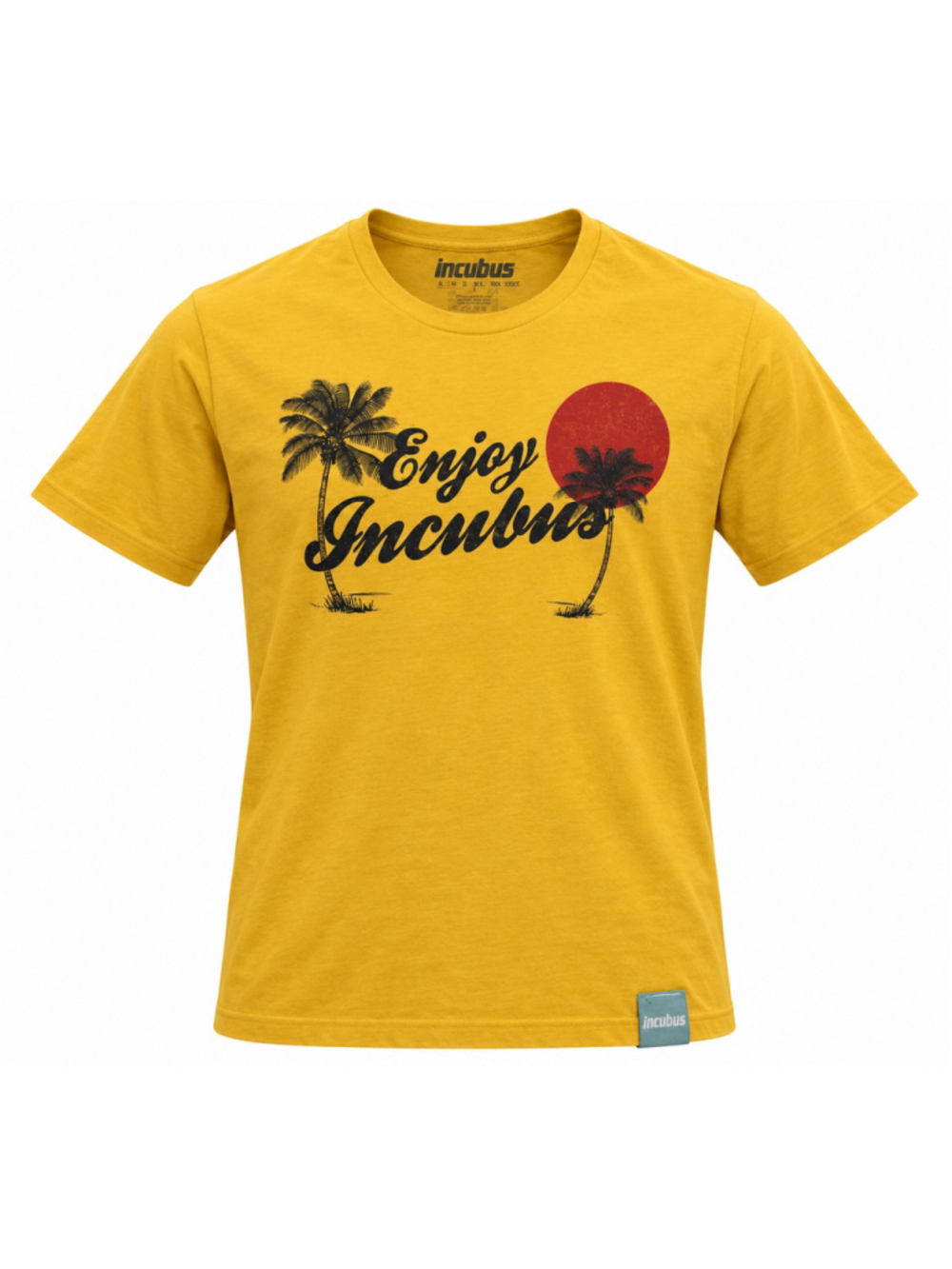 Men's Incubus Short Sleeve Graphic Tee, Size S, Yellow and Red